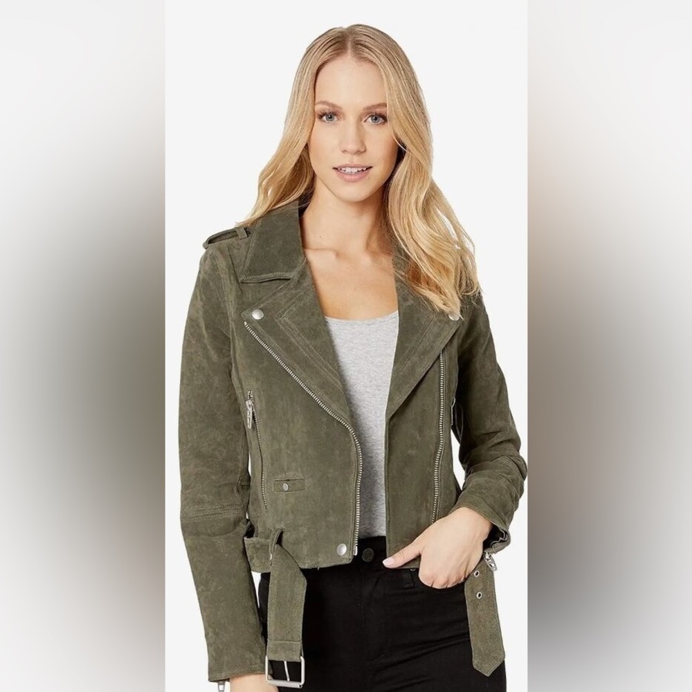 BlANKNYC herb color suede jacket